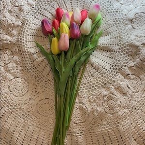 15 Artificial Tulips Flowers Farmhouse Shabby Chic